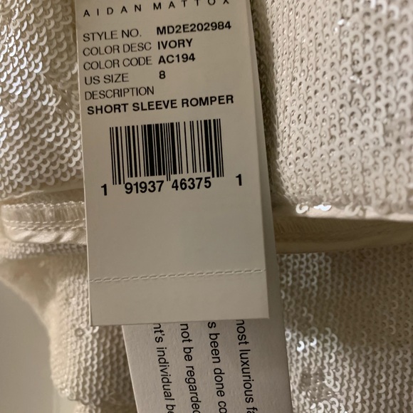 Aidan Mattox sequined romper size 8 NWT - Picture 4 of 5